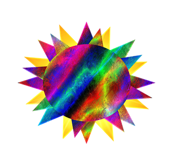 Colorful Abstract Starburst PNG