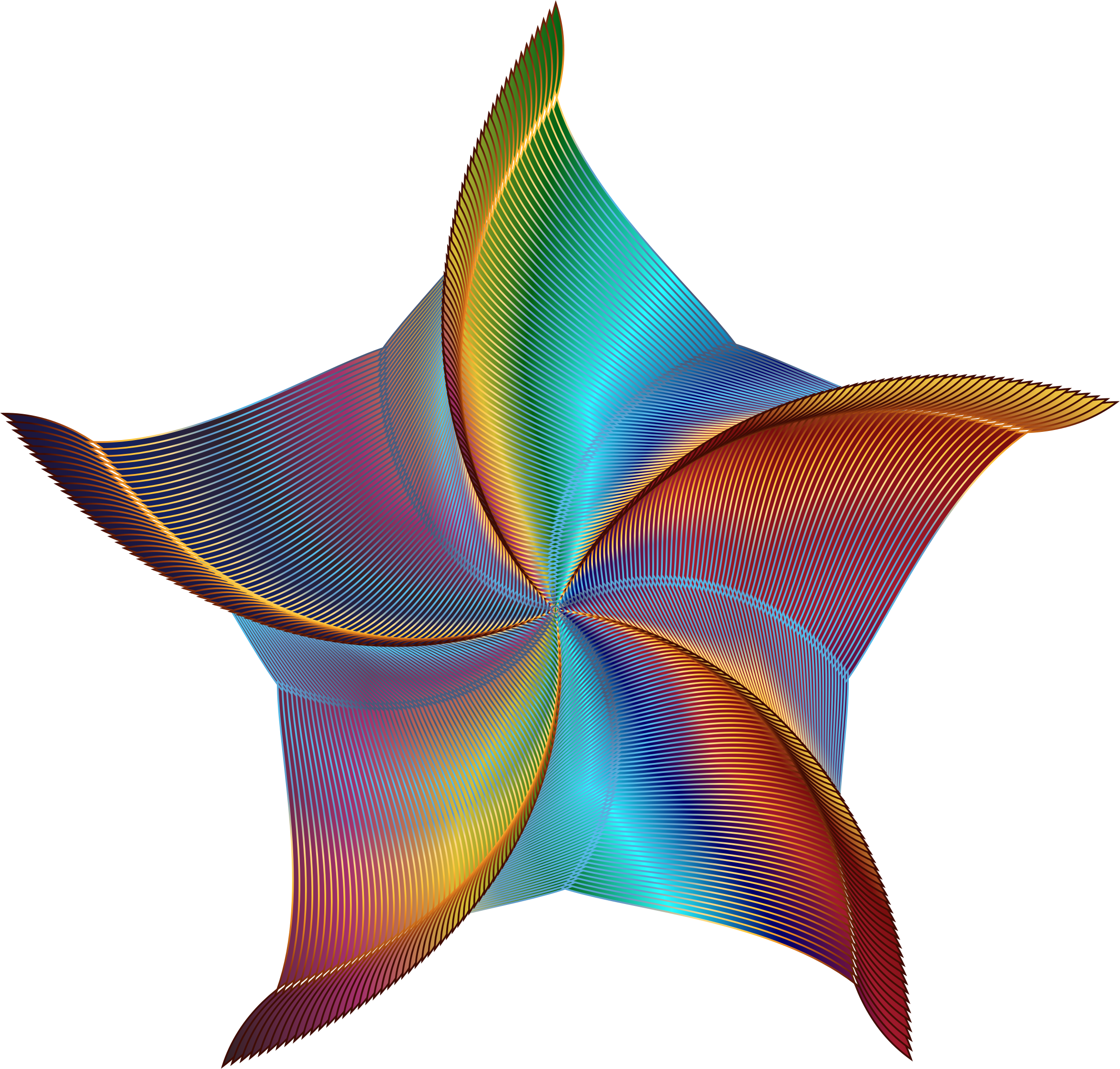 Colorful Abstract Starfish Clipart PNG