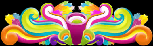 Colorful Abstract Swirls PNG