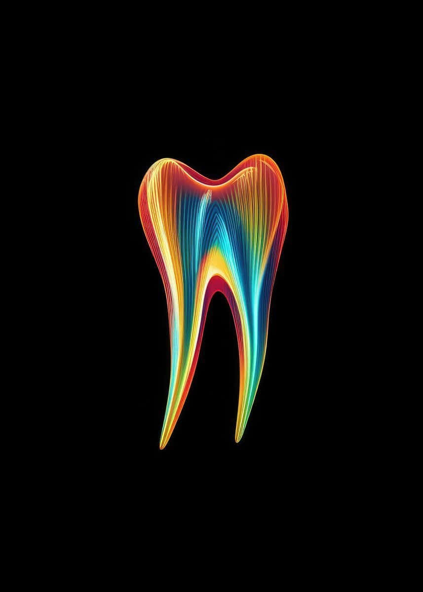 Colorful Abstract Tooth Art Wallpaper