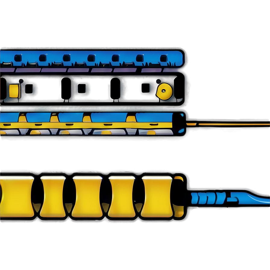 Colorful Abstract Train Illustration PNG