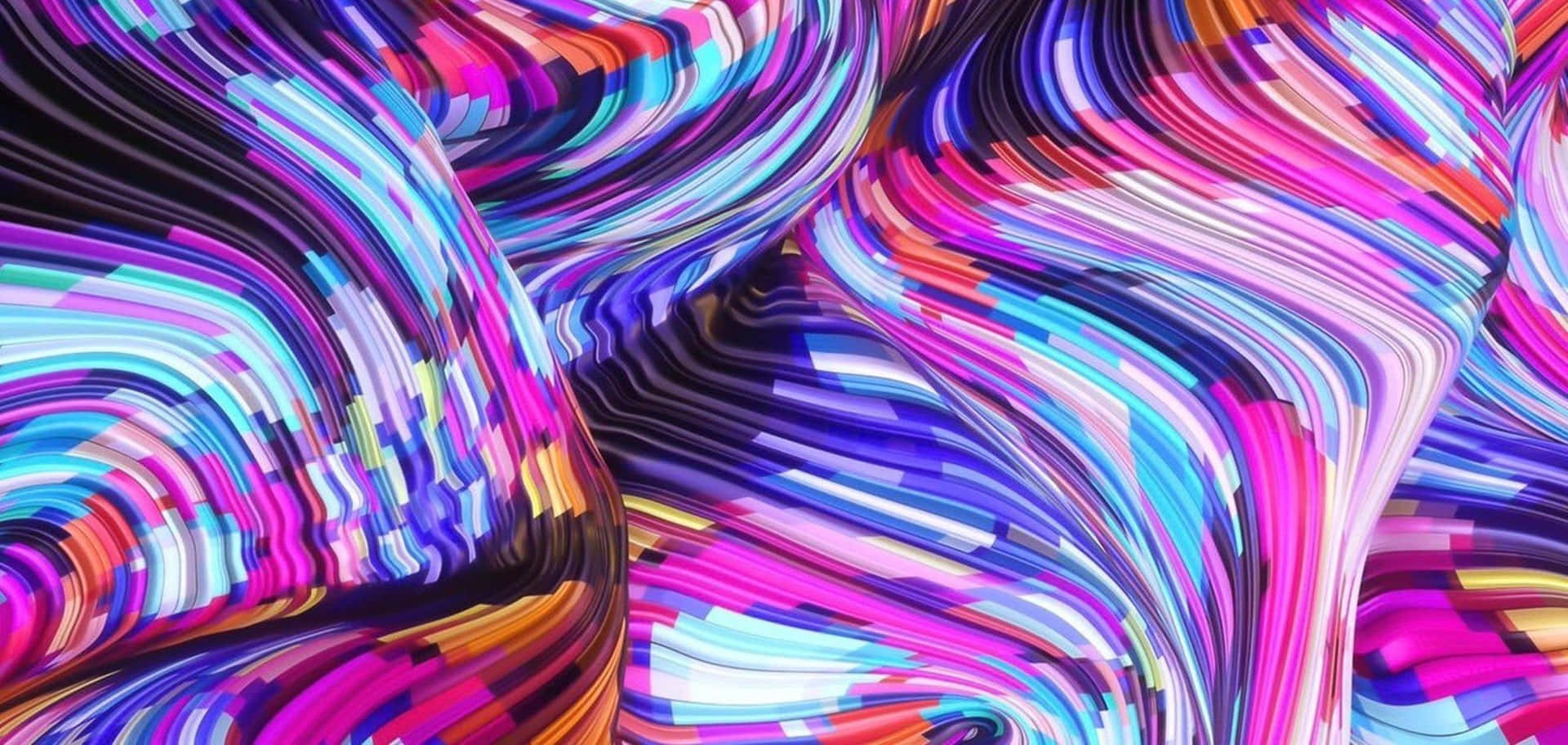Colorful Abstract Wave Pattern Wallpaper