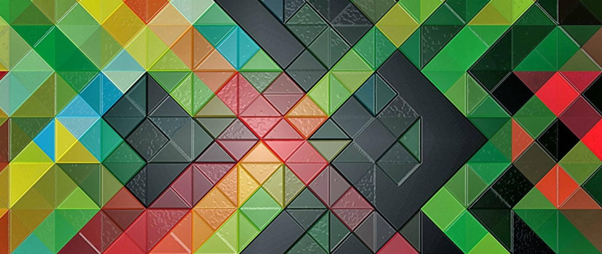 Colorful Abstract With Platonic Solids Wallpaper