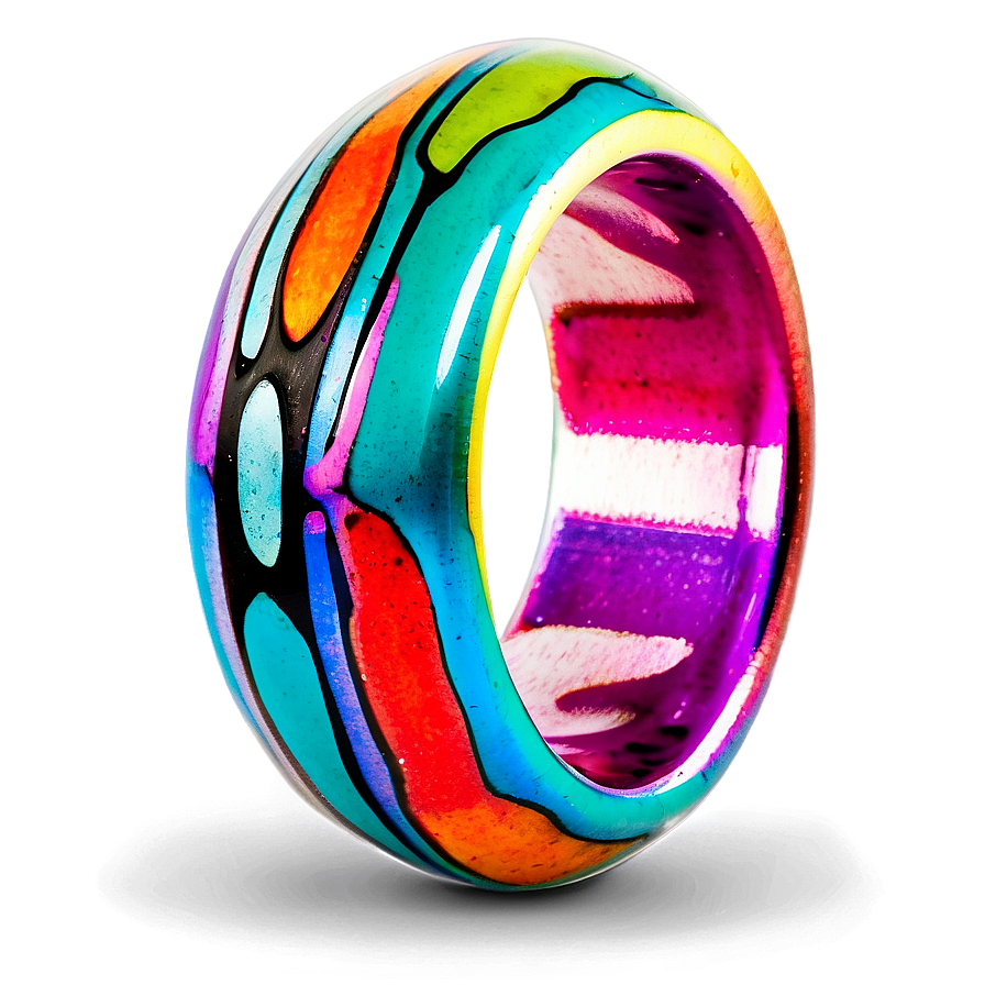 Colorful Acrylic Rings Png 6 PNG