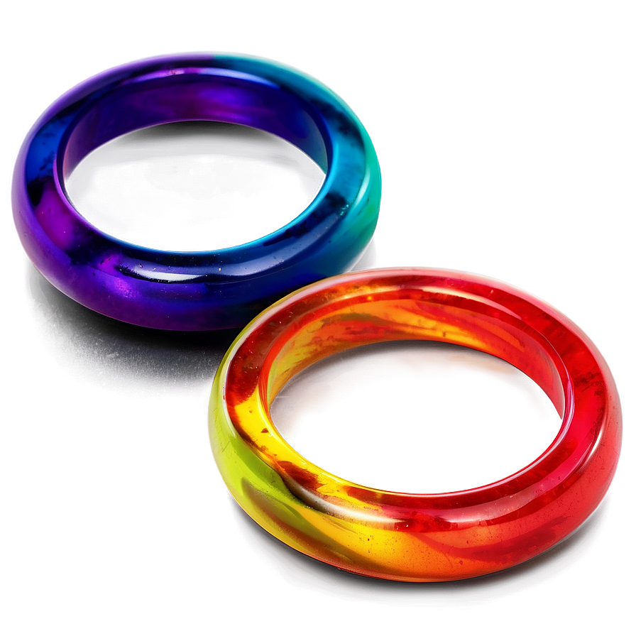 Colorful Acrylic Rings Png Sfb25 PNG