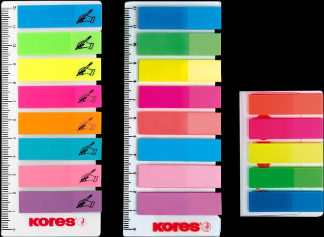 Colorful Adhesive Page Markers PNG