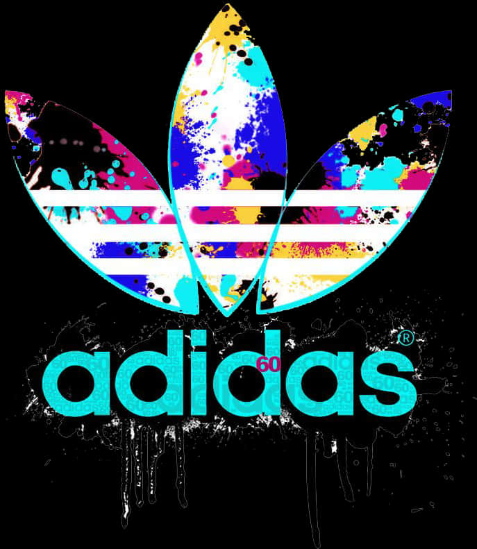 Colorful Adidas Trefoil Logo Art PNG