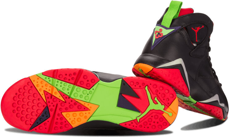 Colorful Air Jordan Sneakers PNG