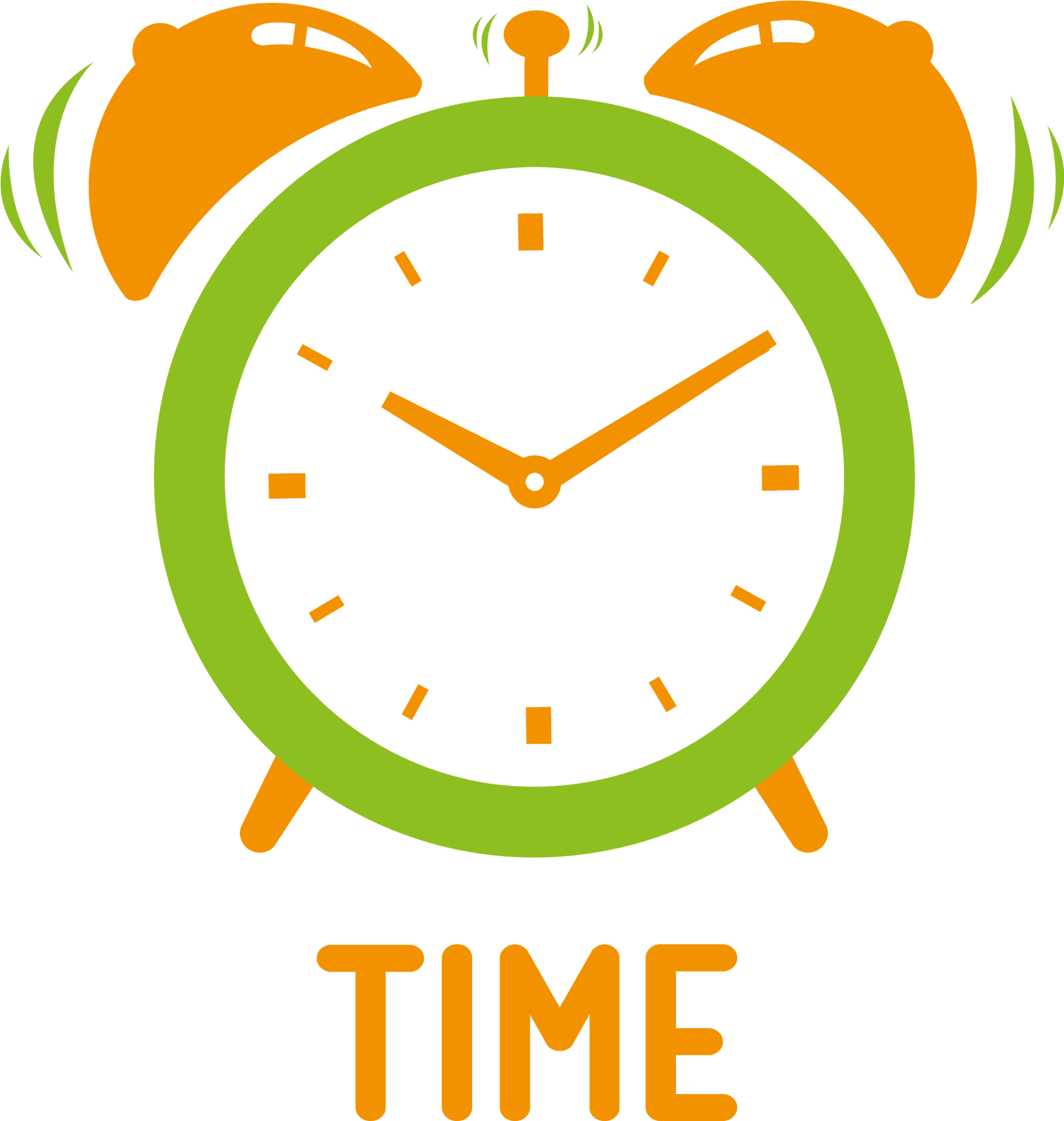 Colorful Alarm Clock Clipart PNG