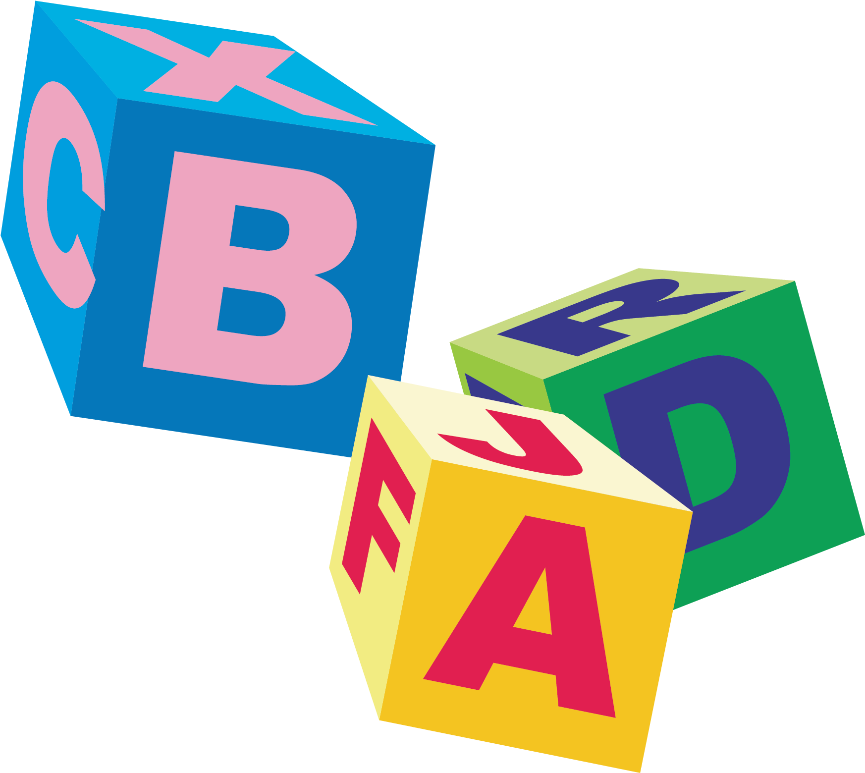 Colorful Alphabet Blocks PNG