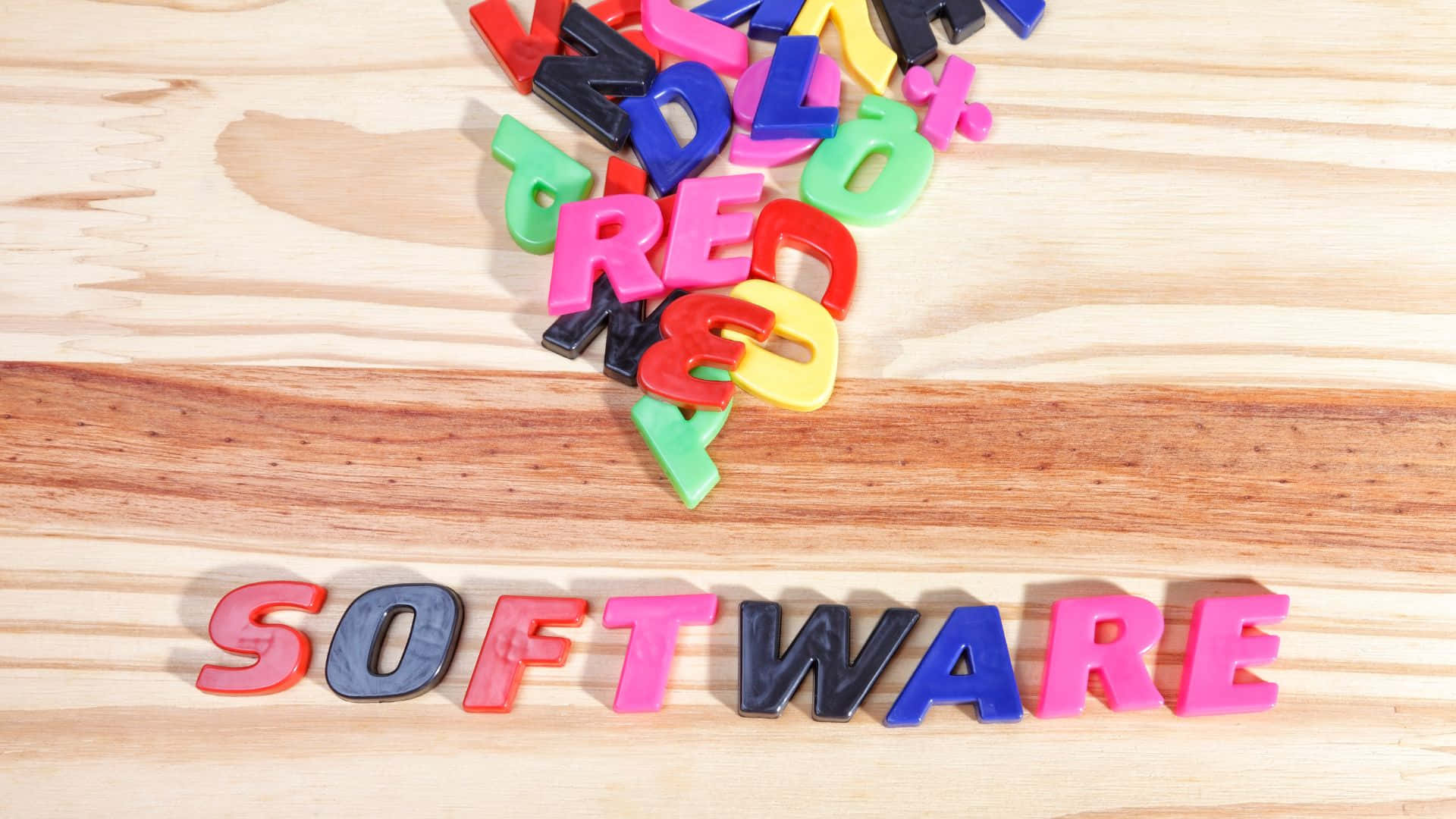 Colorful Alphabet Letters Software Concept Wallpaper