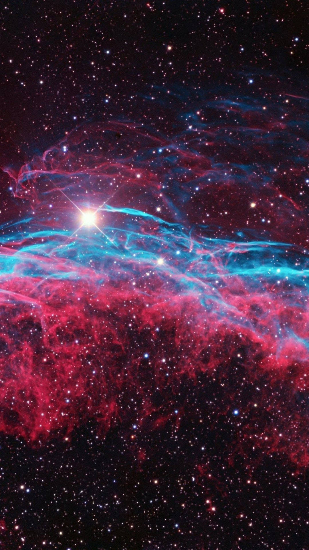Färggladdamoled Galaxy Med Stjärnor. Wallpaper