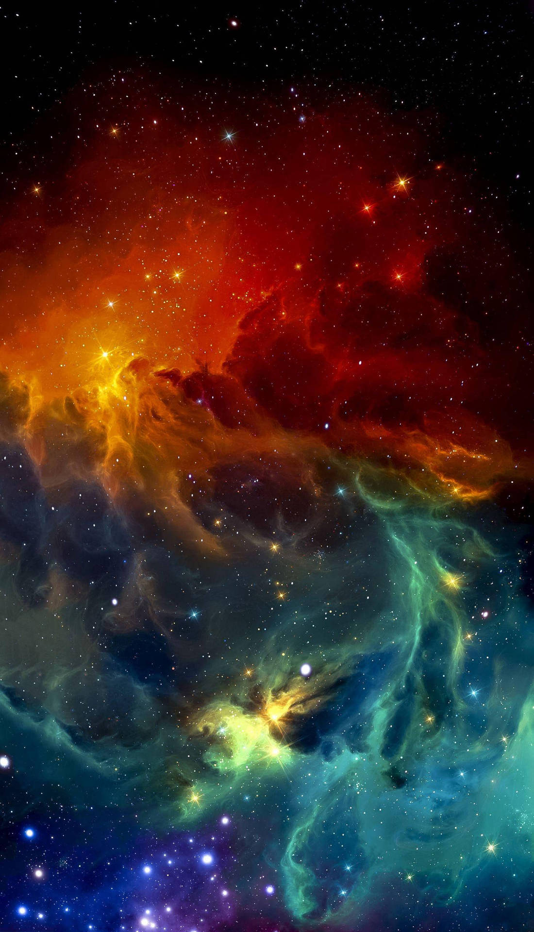A Colorful Space With Stars And Nebulas Wallpaper
