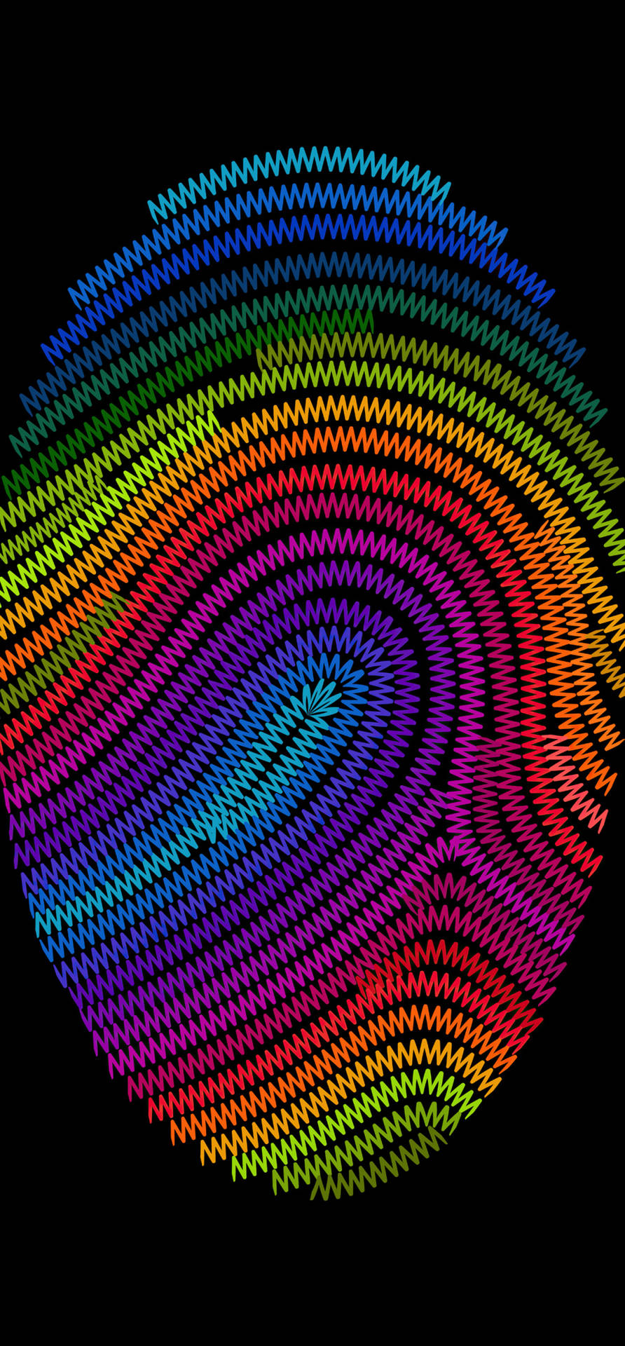 Einfarbenfroher Kreis Mit Einem Regenbogenmuster Wallpaper