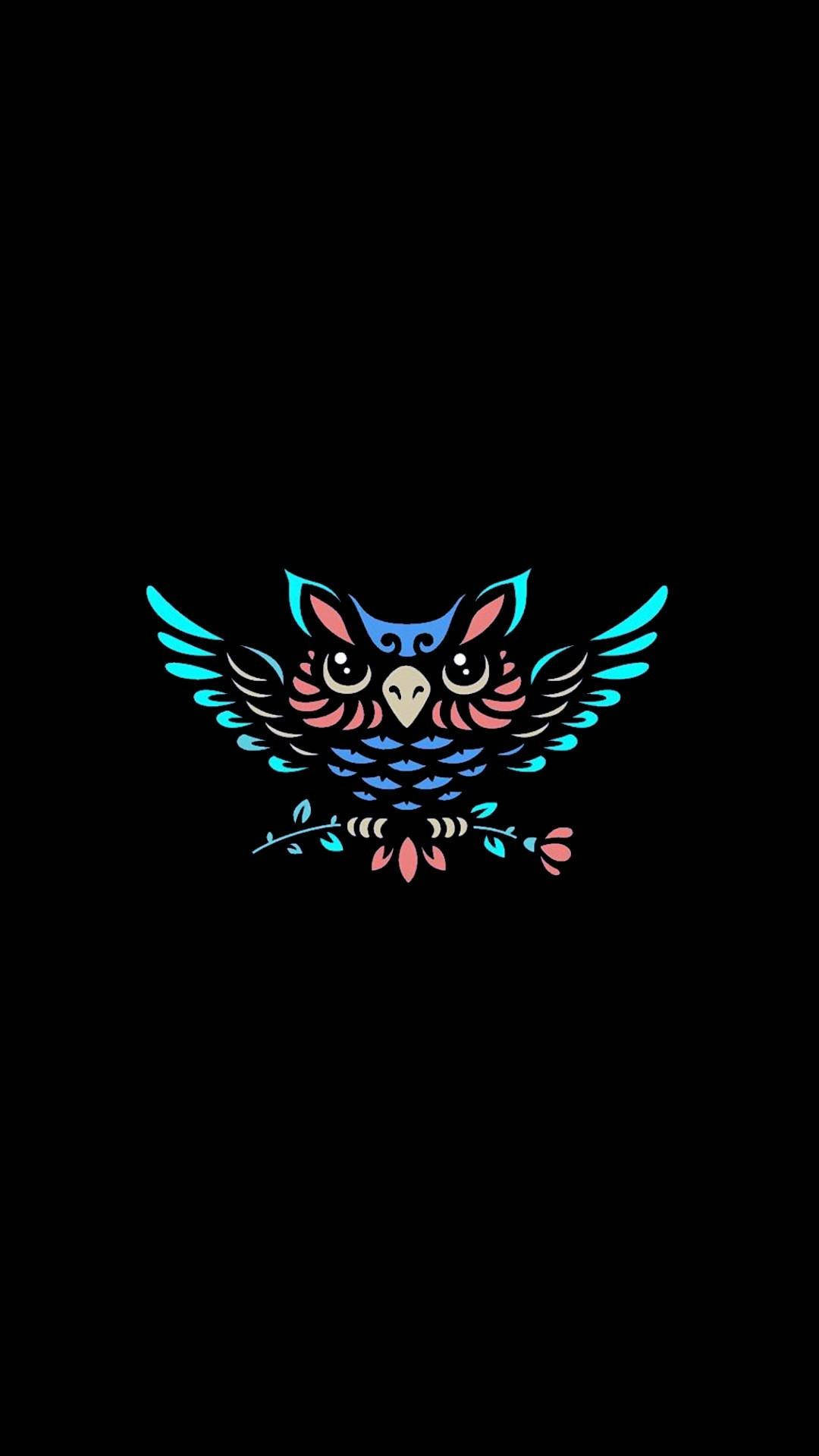 A Colorful Owl Logo On A Black Background Wallpaper
