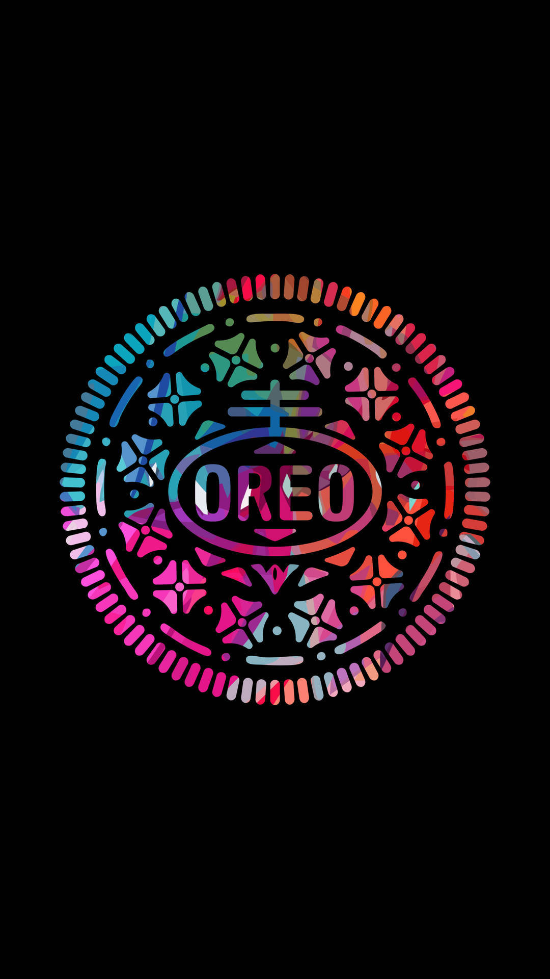 Colorful Amoled Oreo Cookie Art Wallpaper