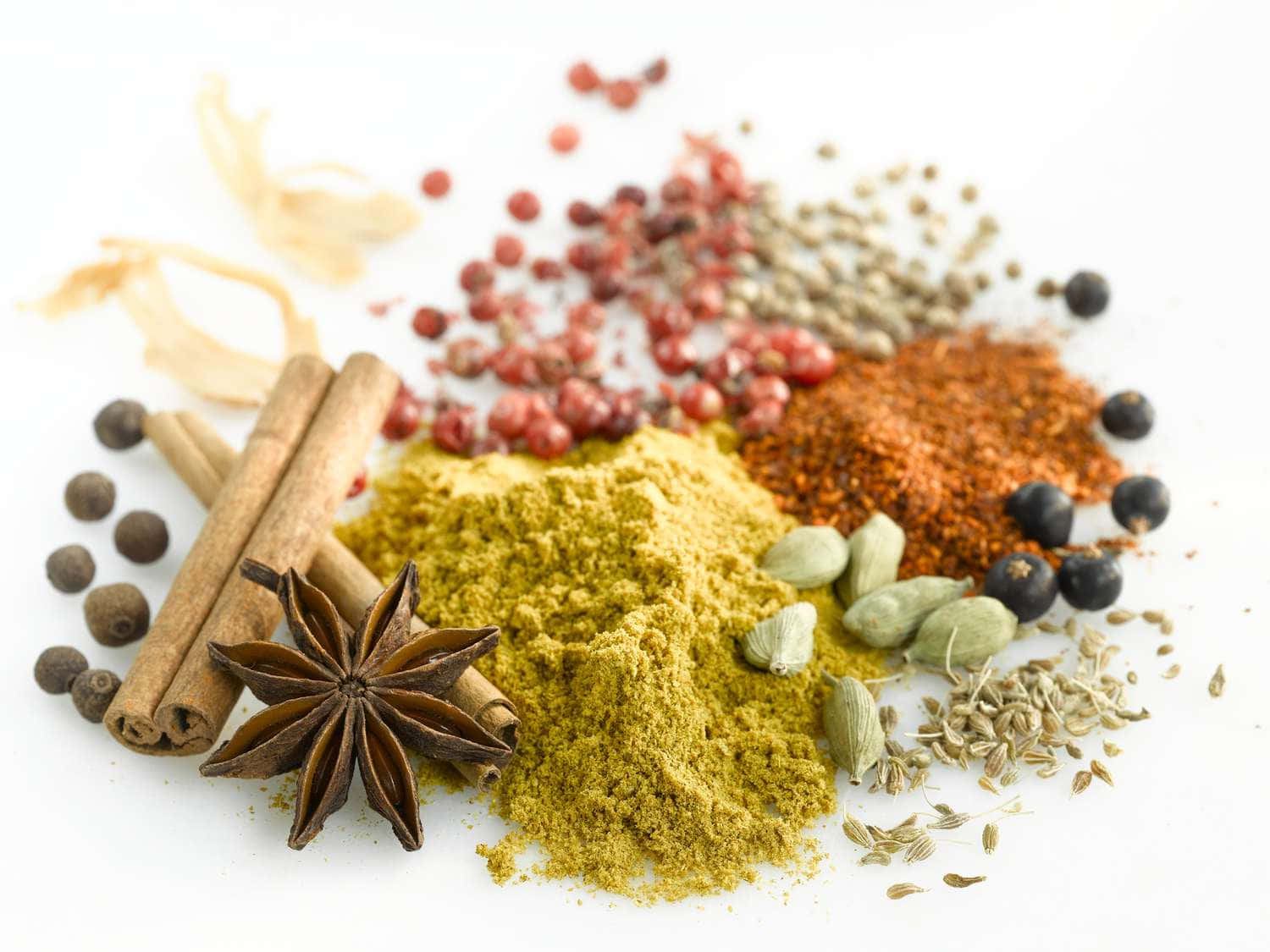 Colorful And Tasty Essential Cooking Spices Wallpaper