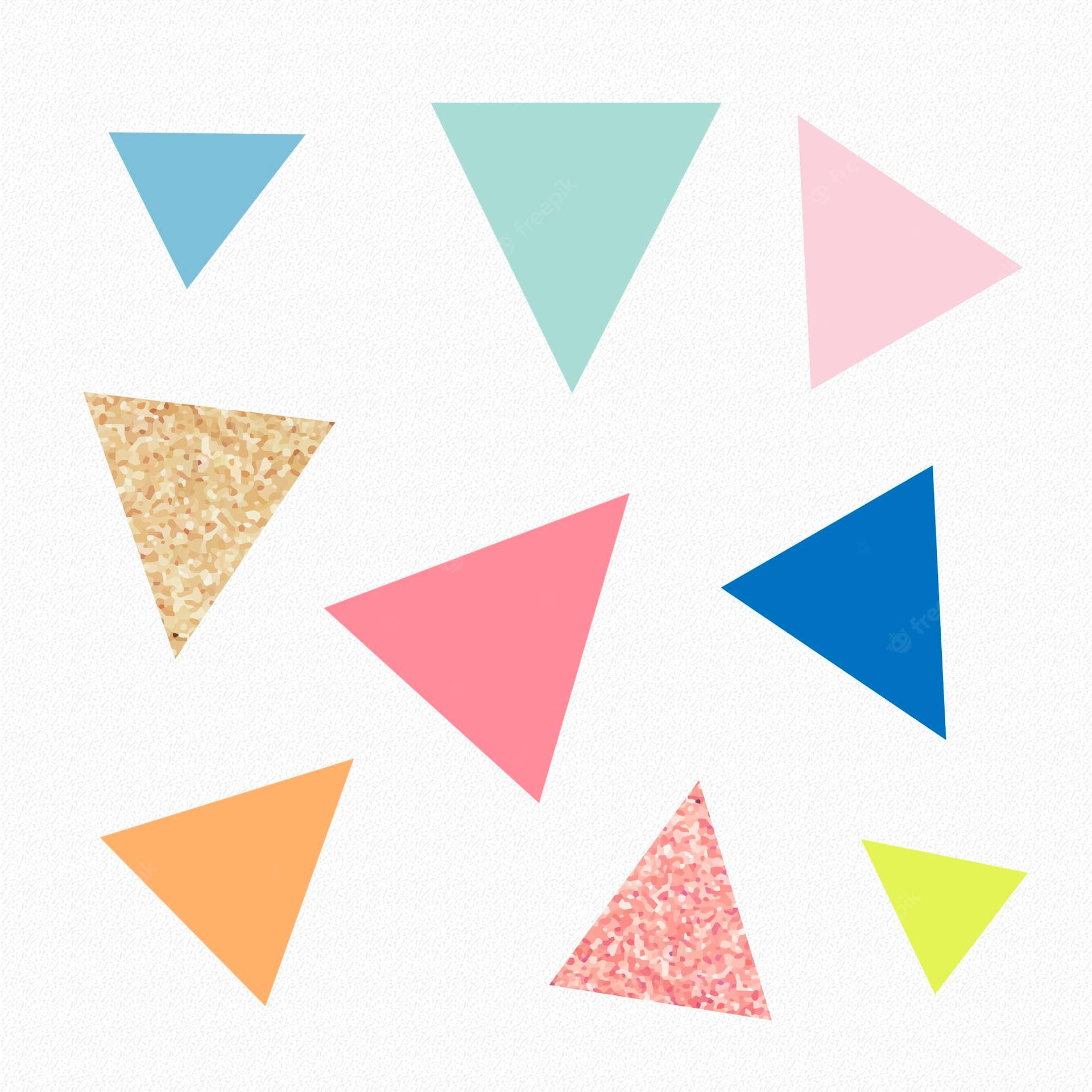 Colorful And Texture Triangle Mixture Wallpaper
