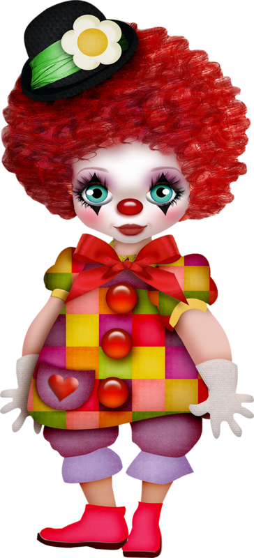 Colorful Animated Clown PNG