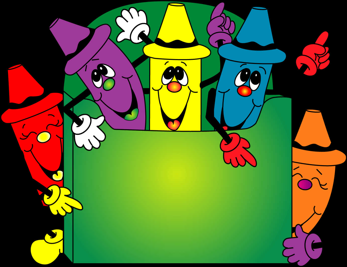 Colorful_ Animated_ Crayons PNG