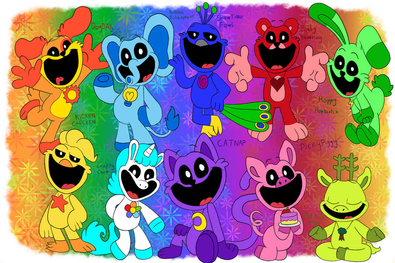 Colorful_ Animated_ Critters_ Celebration Wallpaper