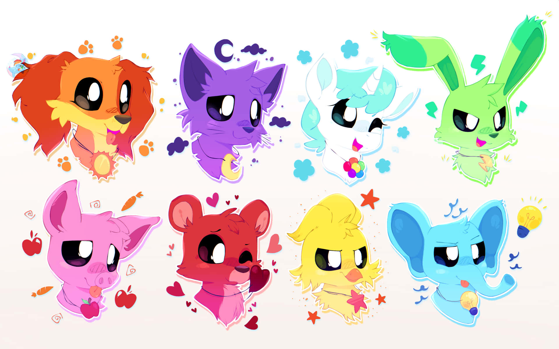 Colorful_ Animated_ Critters_ Collection Wallpaper