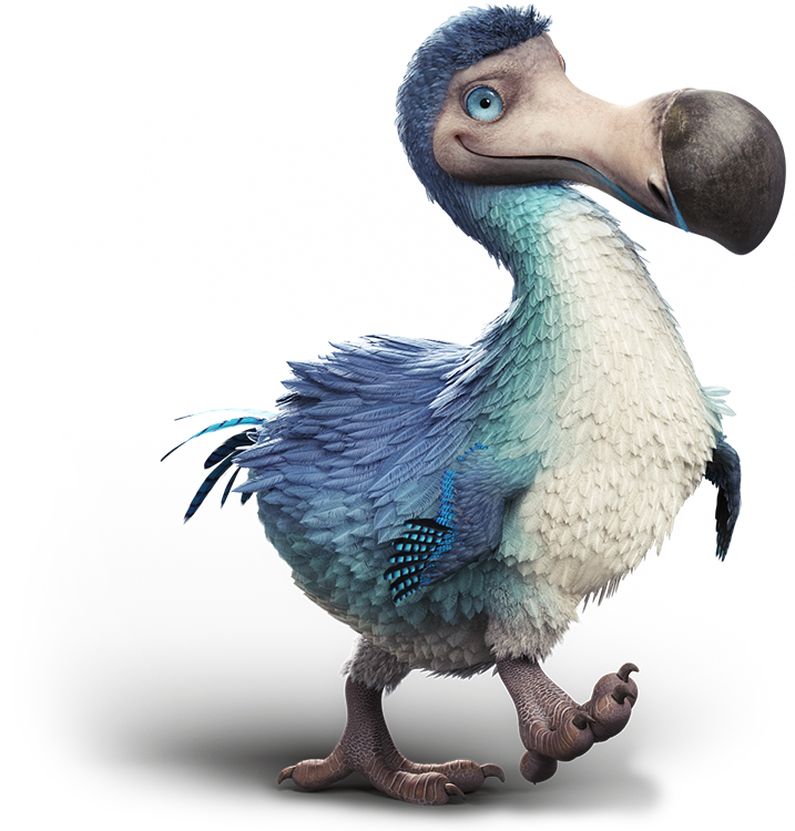 Colorful Animated Dodo Bird PNG