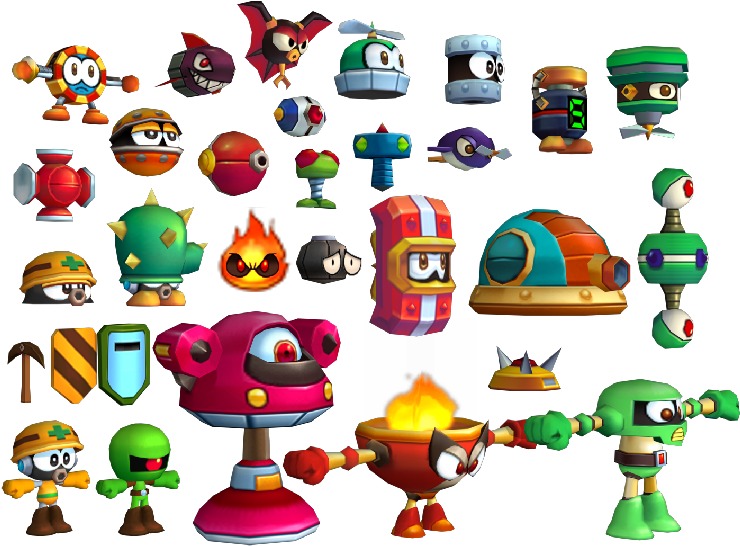 Colorful Animated Game Enemies PNG