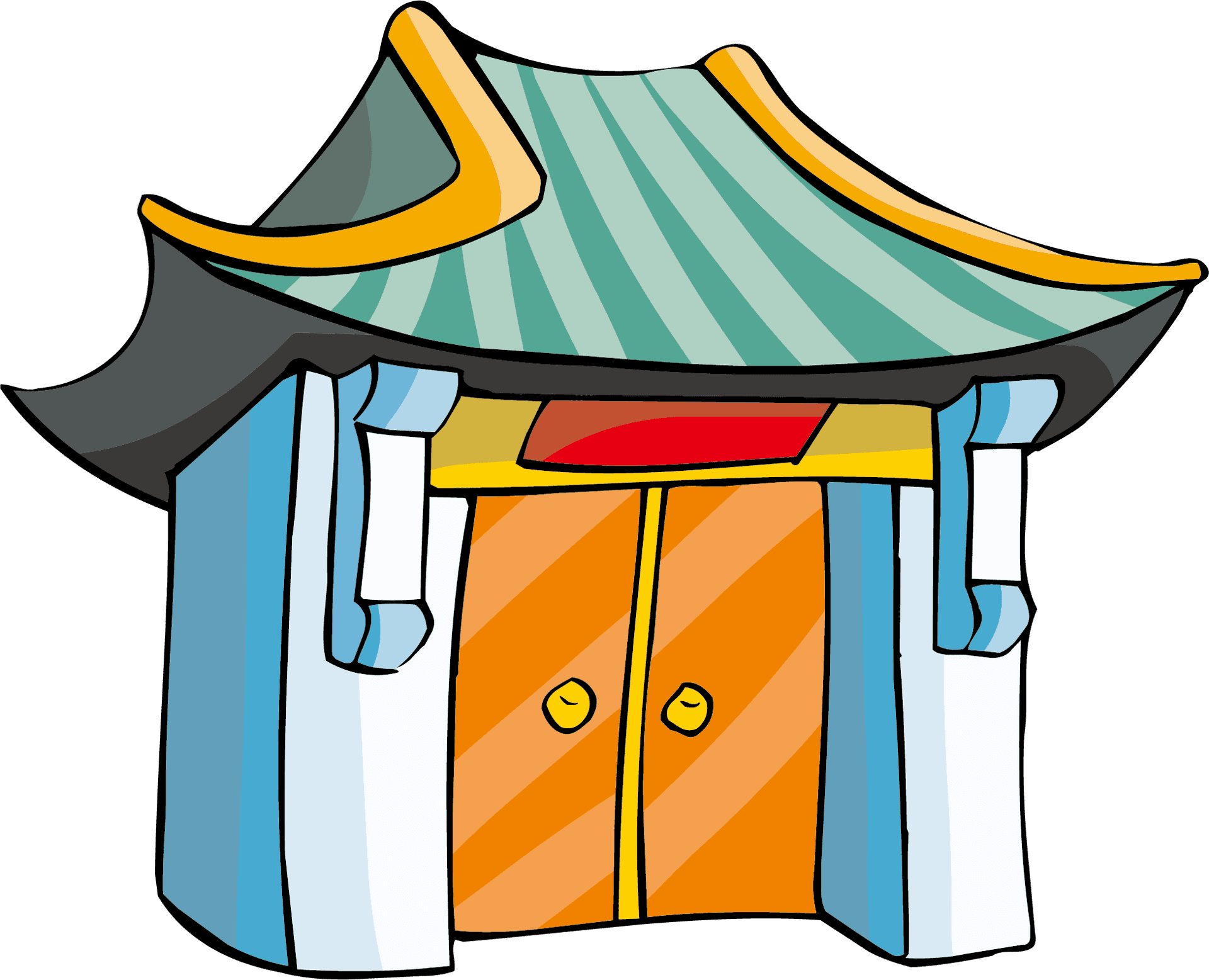 Colorful Animated Temple Illustration.png PNG