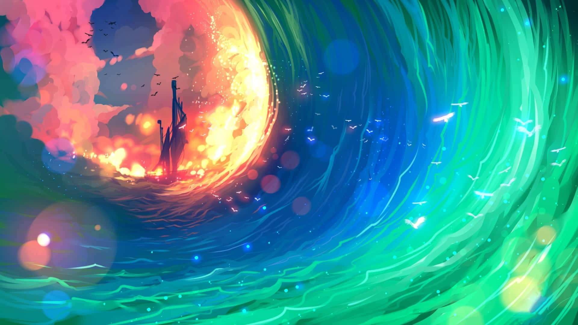 Colorful Anime Horizon Sky Deviant Wallpaper
