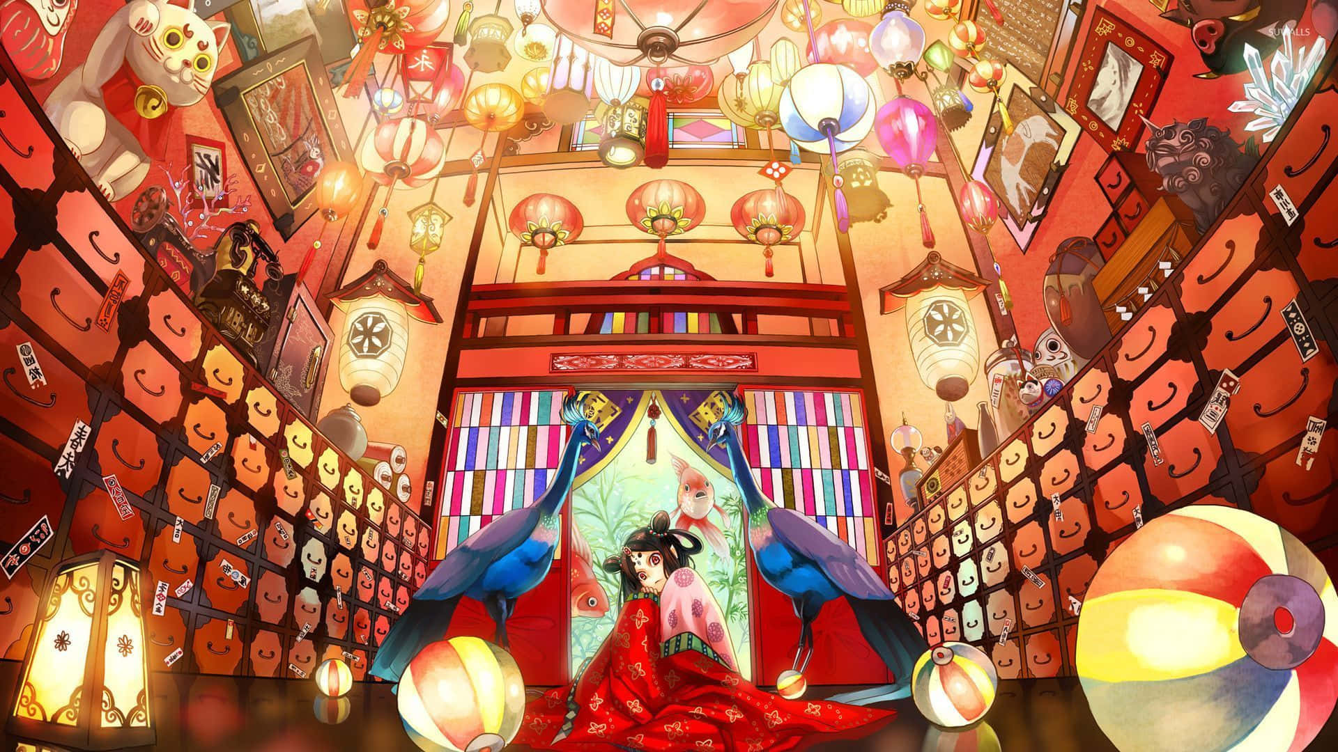 Seriede Magos De Anime Coloridos. Fondo de pantalla