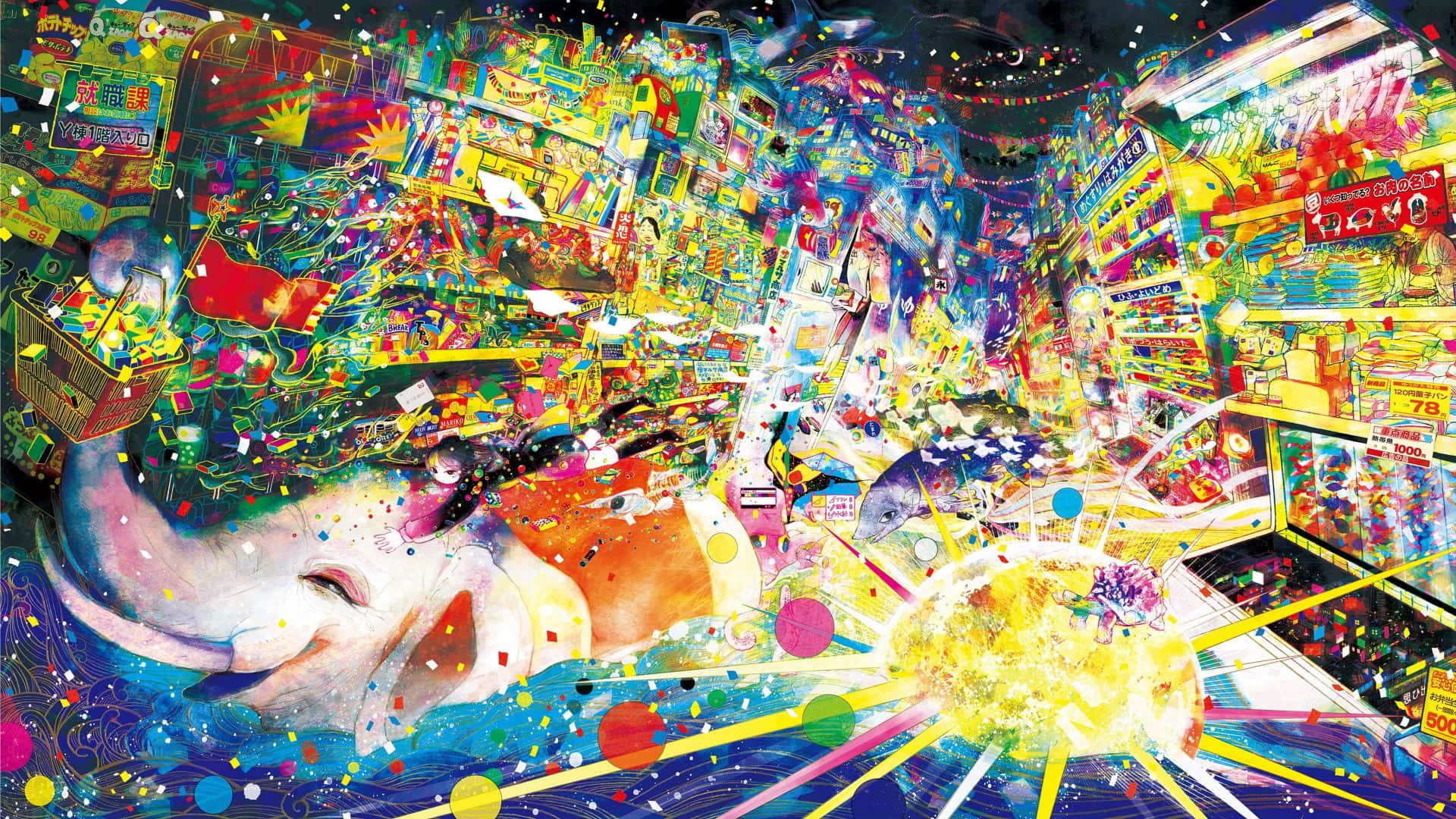 Colorful Anime Tumbler Happy Wallpaper