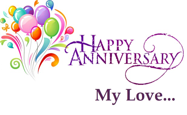 Colorful Anniversary Greeting PNG