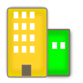 Colorful Apartment Building Illustration PNG