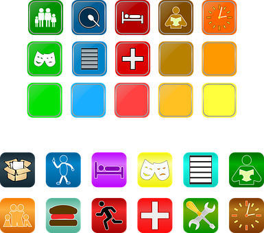 Colorful App Icons Collection PNG