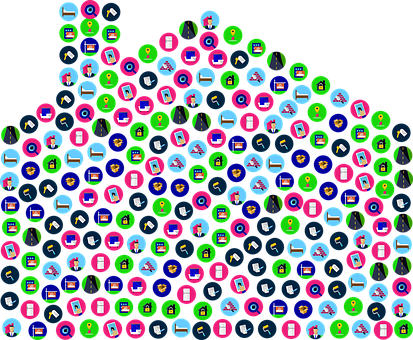 Colorful App Icons Pattern PNG