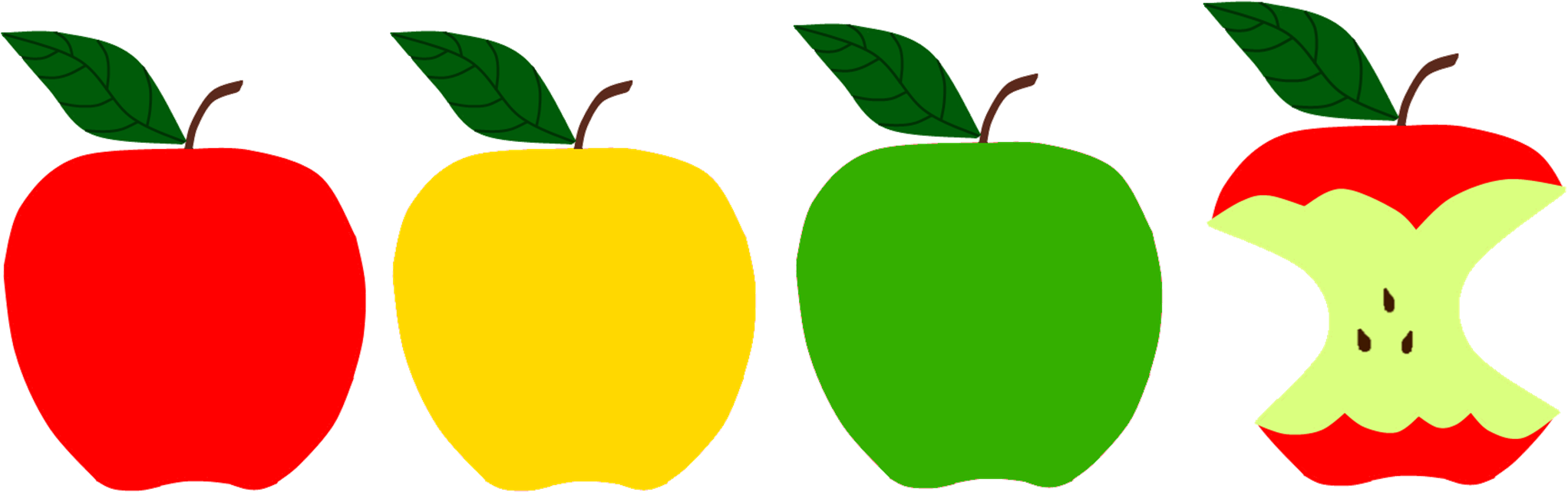 Colorful Apple Sequence PNG