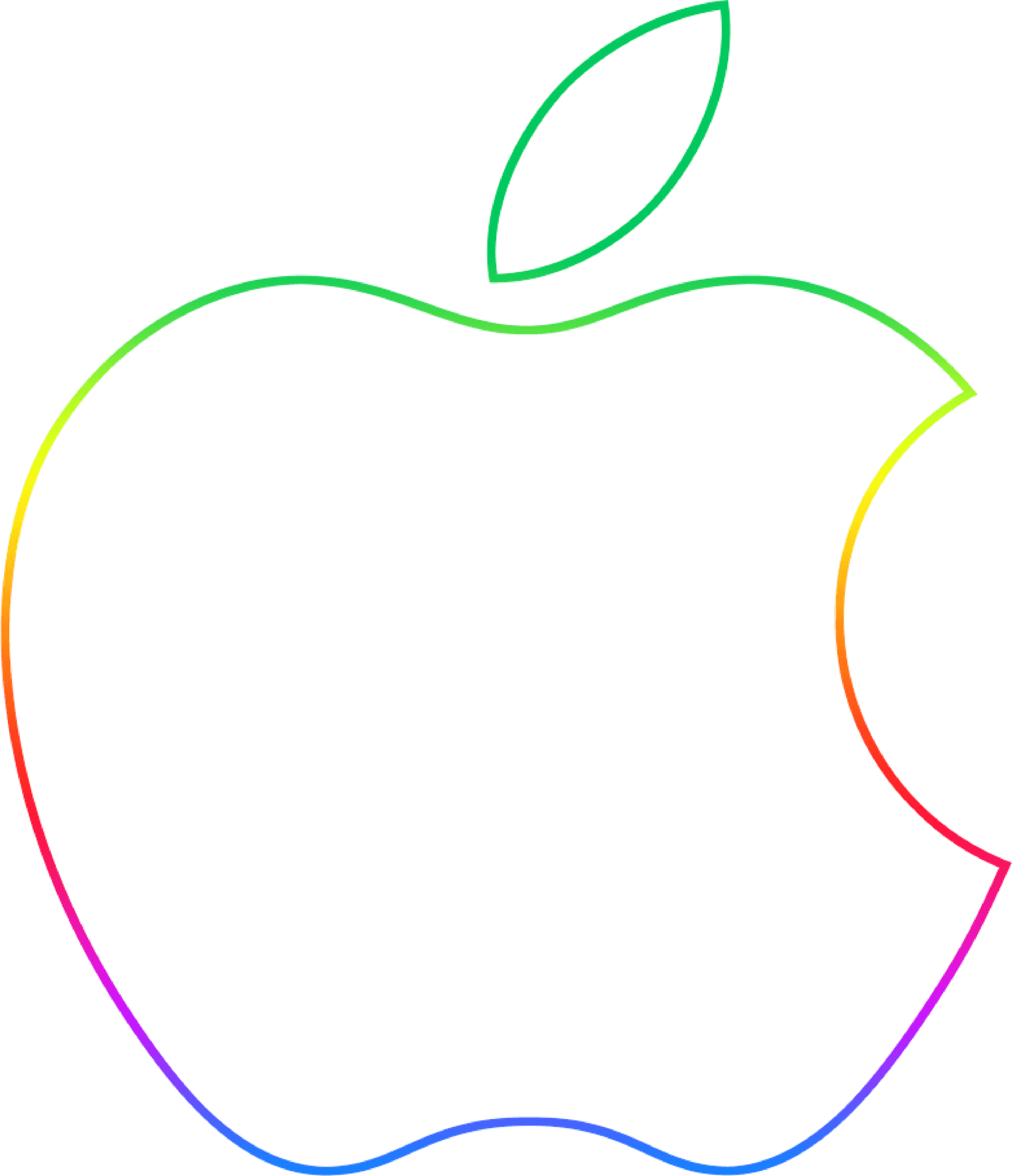 Colorful Apple Logo PNG
