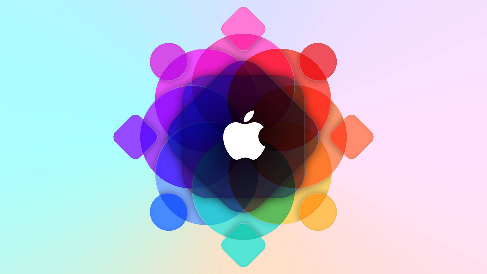 Colorful Apple Logo And Spheres Picture