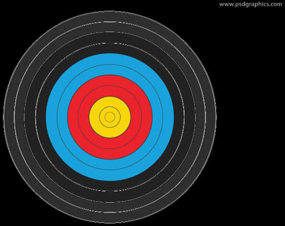 Colorful Archery Target PNG