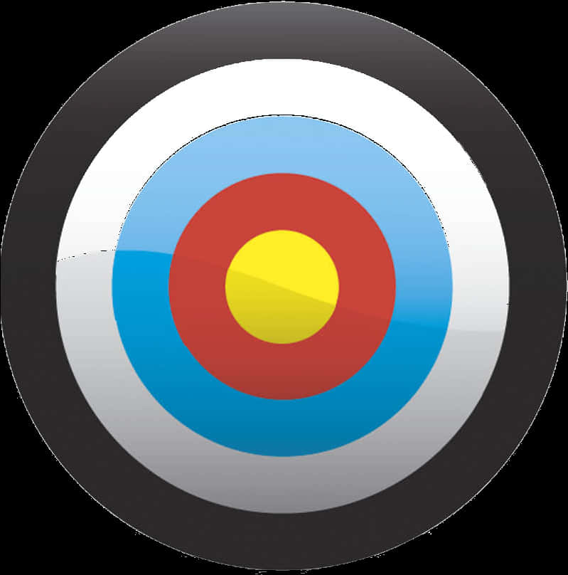 Colorful Archery Target Closeup PNG