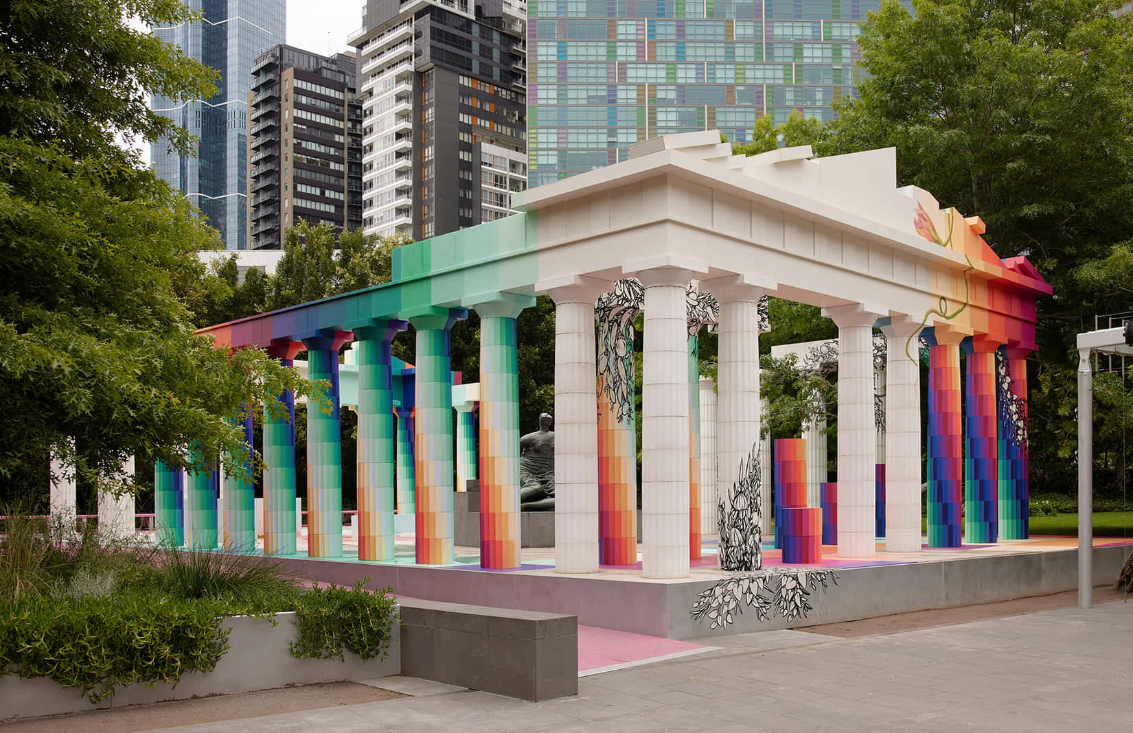 Colorful Architectural Installation Melbourne Wallpaper