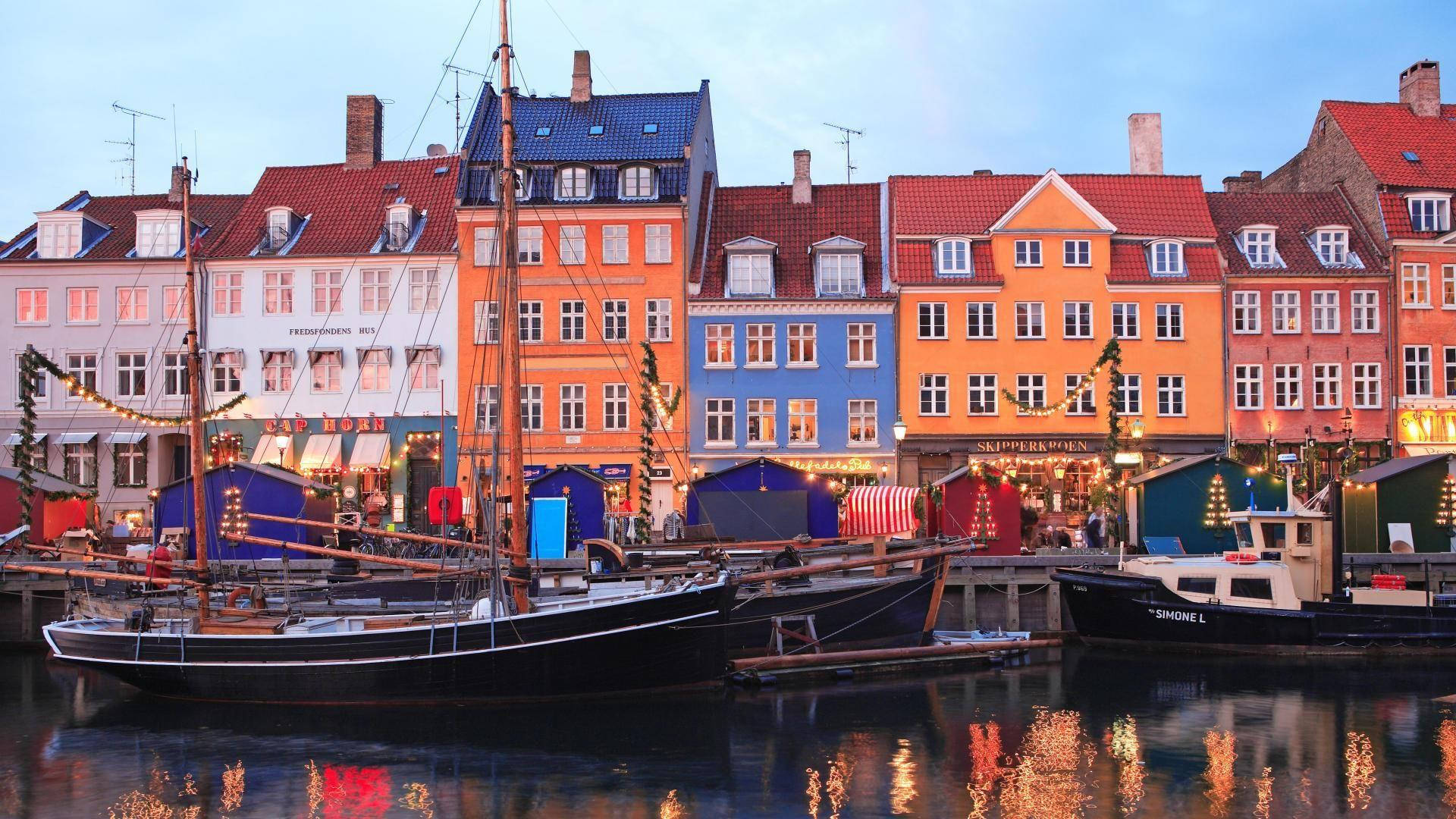 Colorful Architecture Of Copenhagen Wallpaper