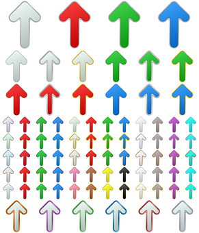 Colorful Arrow Icons Collection PNG