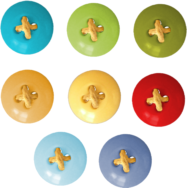 Colorful Assorted Buttons PNG
