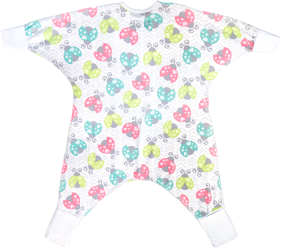 Colorful Baby Onesiewith Butterfly Pattern PNG