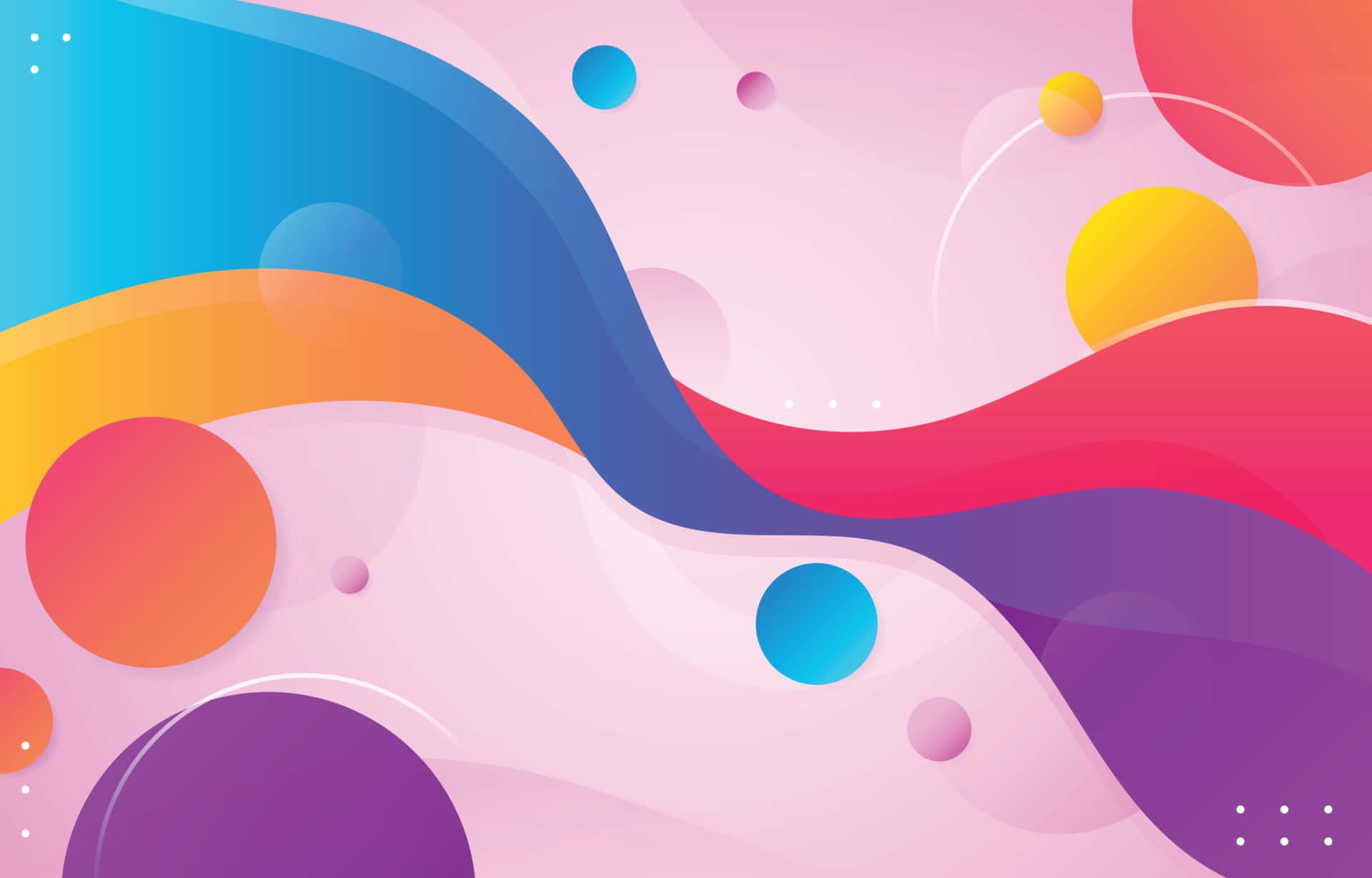 Abstract Colorful Background With Circles And Bubbles