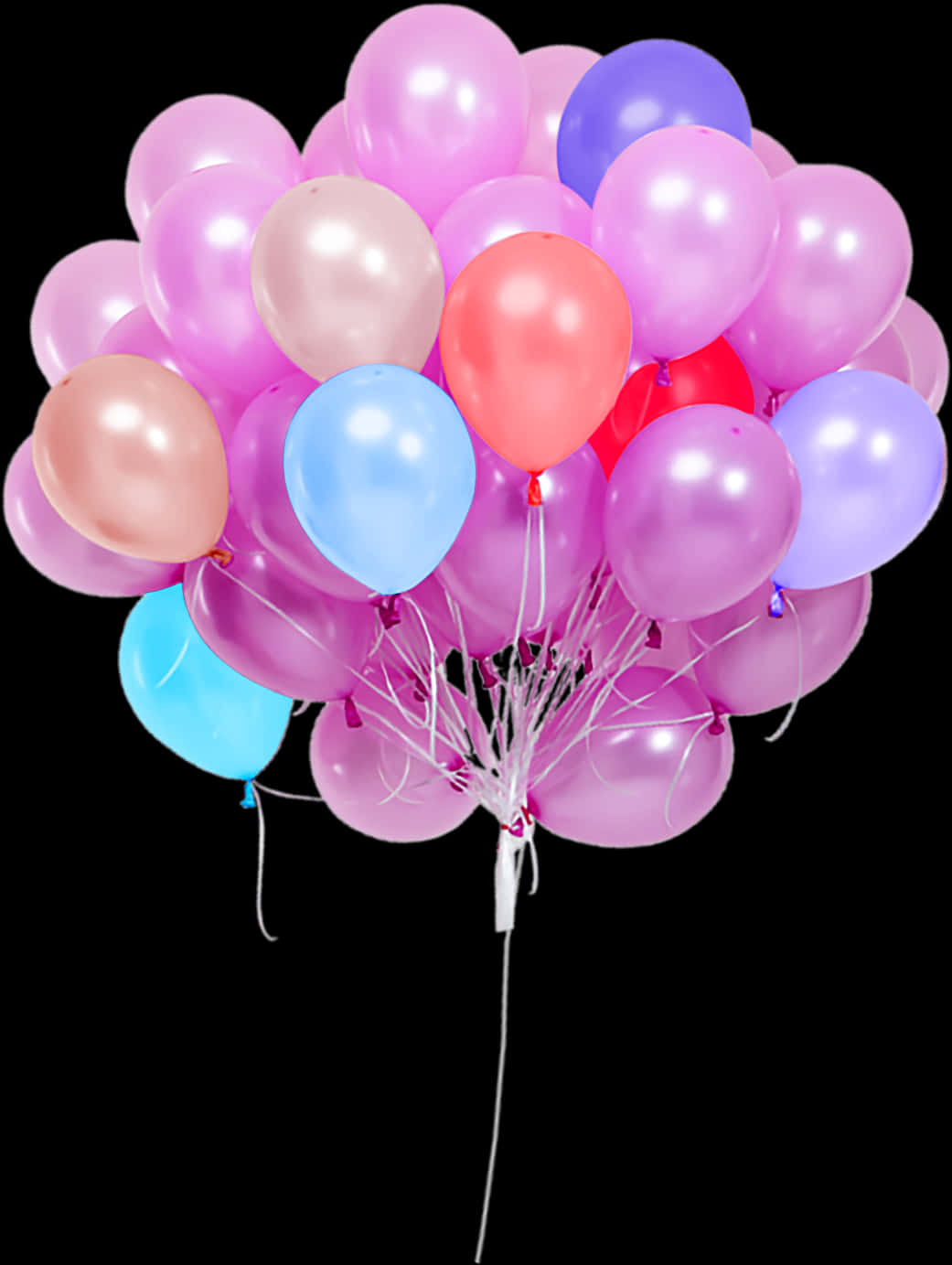 Colorful Balloons Bunch Transparent Background PNG