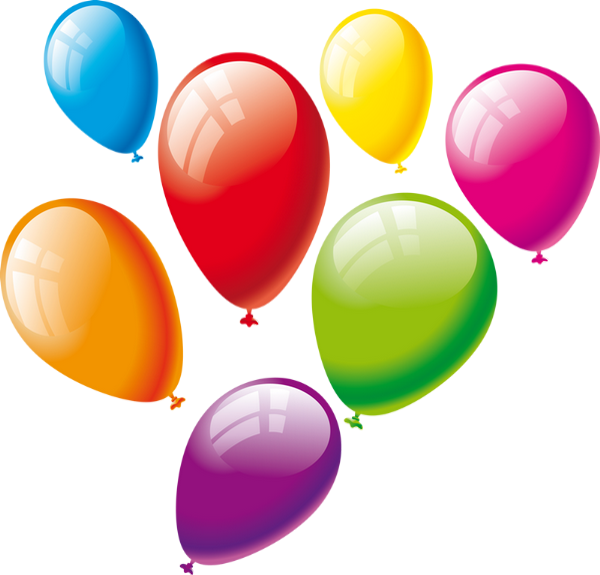 Colorful Balloons Floating PNG