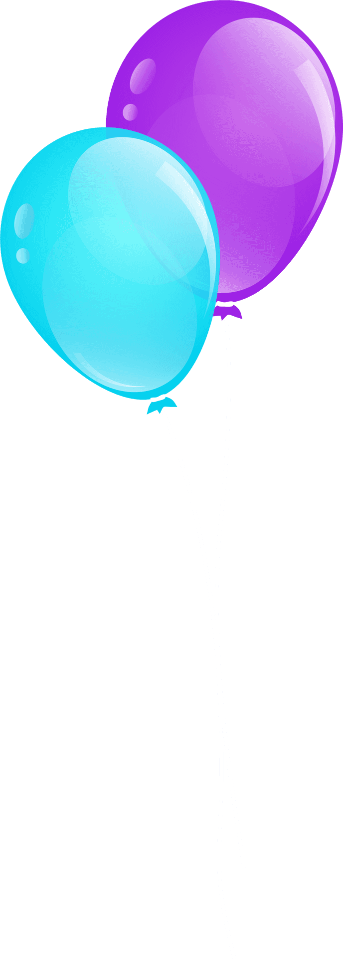 Colorful Balloons Floating Transparent Background PNG